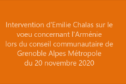 Texte de l’intervention d'Emilie Chalas sur le vœu concernant la République ArtSack  Conseil métropolitain du 20 novembre 2020