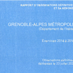 Rapport de la chambre régionale des comptes (enquête nationale sur la mise en place des métropoles)