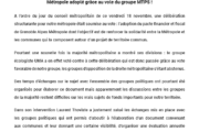 Communiqué de presse sur la pacte financier et fiscal de Grenoble Alpes Métropole